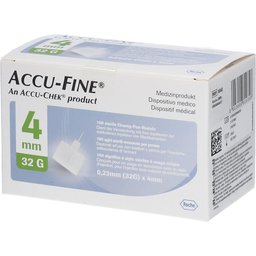 Accu Fine® Aiguilles stériles 4 mm (32G)