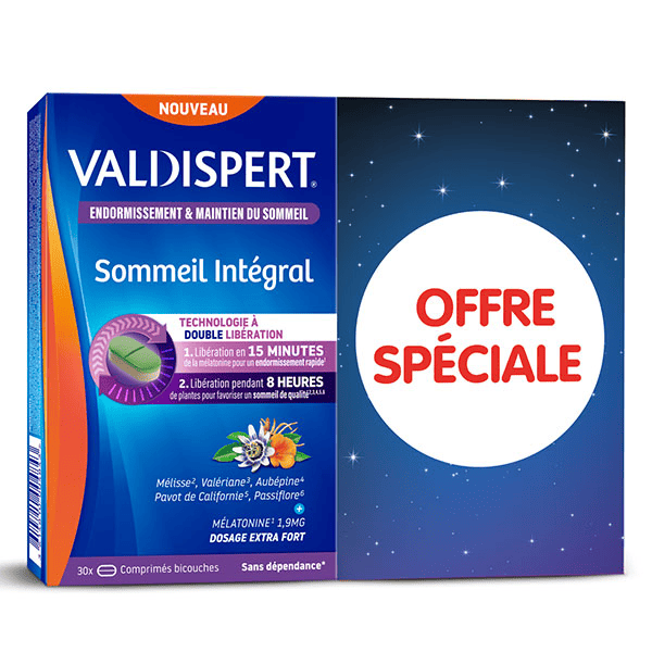 Sommeil Intégral Complément Alimentaire Mélatonine 1.9mg Lot 2x30 Comprimés
