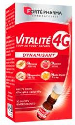 Forté Pharma Vitalité 4 g Dynamisant - 10 Shots - Boîte 10 shots de 10 ml