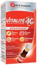 Forté Pharma Vitalité 4 g Dynamisant - 10 Shots - Boîte 10 shots de 10 ml