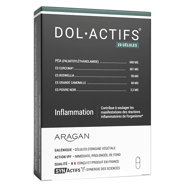 Aragan - - Dolactifs® - Anti Inflammatoire - Curcuma - 20 Gélules