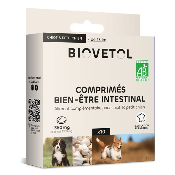 Comprimés Bien-être Intestinal Chiot/ Petit chien Bio x 10