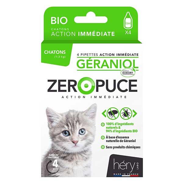 Géraniol Pipettes Chaton Zéro Puce 4X0,6 Bio