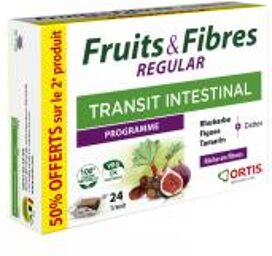 Duo Fruits&fibres Regular 50% Offerts Sur 2E Produit 2 x 24 Cubes - Lot 2 boîtes