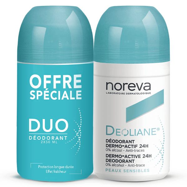 Deoliane Déodorant Roll-On Dermo-Actif 24h Lot de 2 x 50ml