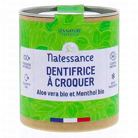 Dentifrice à croquer aloe vera et menthe bio x80