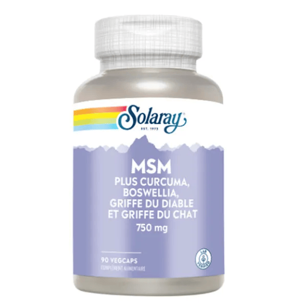 MSM Curcuma Boswellia Harpago et Griffe du chat 90 Capsules
