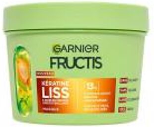Fructis Masque Kératine Liss Cheveux Secs Indisciplinés 370 ml - Pot