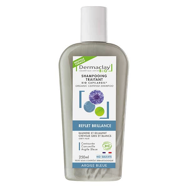 Shampoing Traitant Bio Cheveux Gris Argile Bleue 250ml