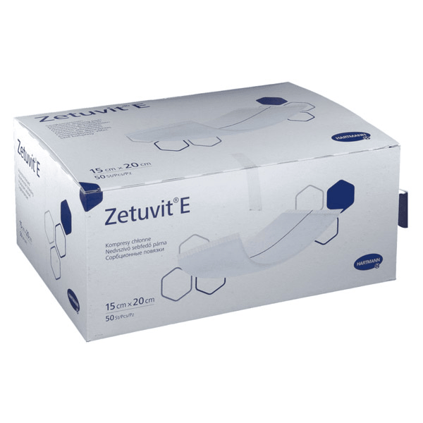 Zetuvit-E Pansement Absorbant Américain Non Stérile avec Dos Hydrophobe 15 x 20cm 50 unités