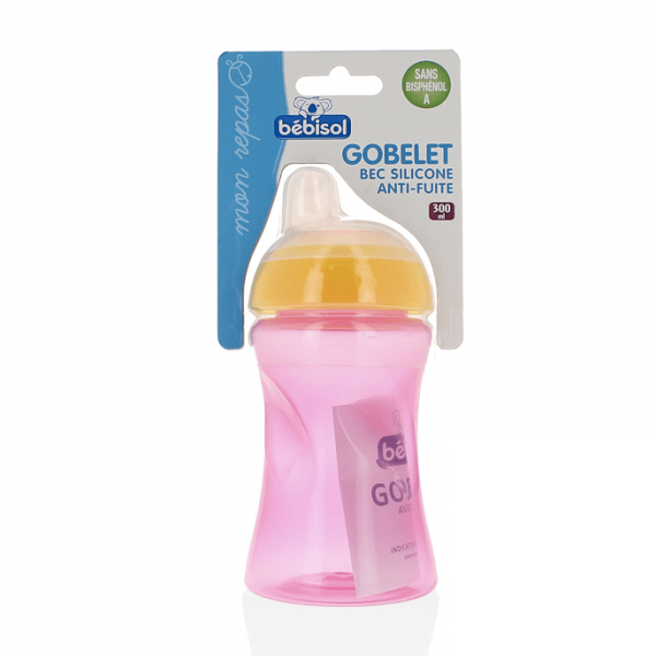 Gobelet Bec Silicone Rose 300ml