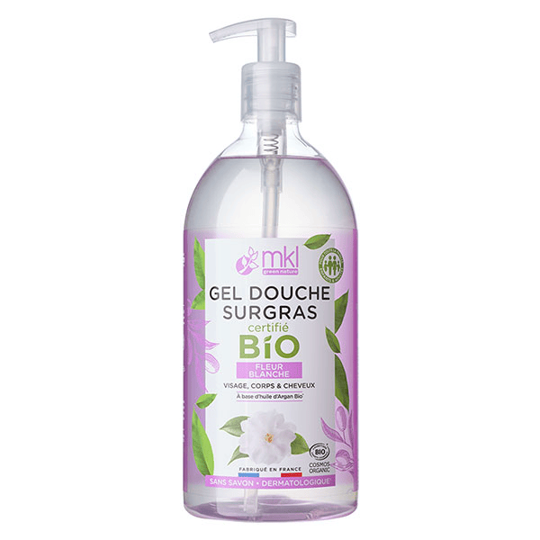 Gel Douche Surgras Fleur Blanche Bio 1L