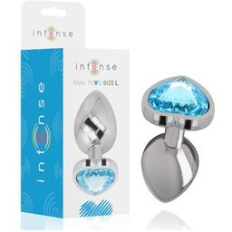 Anal Plug Coeur Cristal Bleu Taille L 1ut