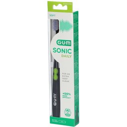 Gum® Sonic Daily Black 4100 Brosse à dents électrique à pile