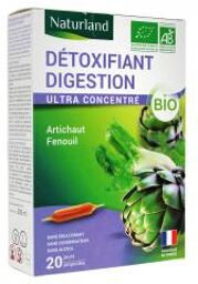 Détoxifiant Digestion Bio 20 Ampoules Buvables de 10 ml - Boîte 20 ampoules de 10 ml