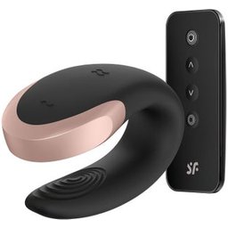 Double Love Vibrator for Couples Luxury Black