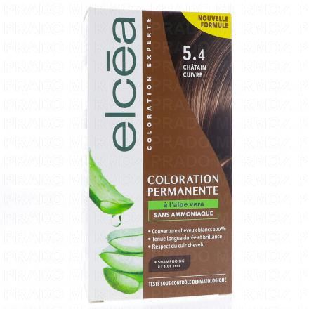 Coloration permanente à l'aloé vera chatain cuivré 5.4