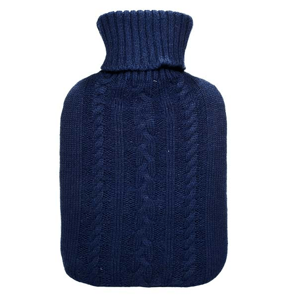 Bouillotte Tricot Bleue Marine 1,8L