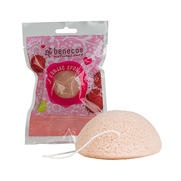 Eponge Konjac Peaux Sensibles Argile Rouge Vegan