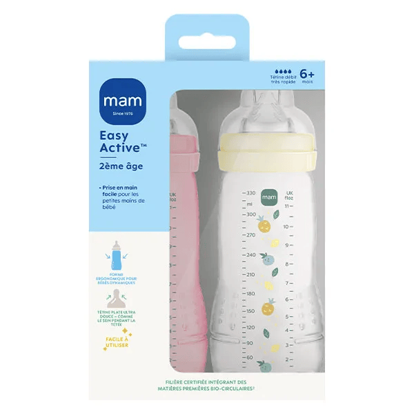 Biberon Easy Active Color Berry 330ml X2