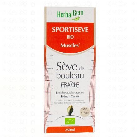 Séve de bouleau enrichie aux bourgeons frais - Sportiseve muscles bio 250ml