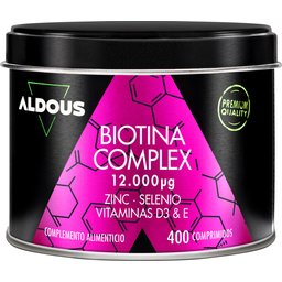 Aldous Labs Biotine Zinc Sélénium Vitamine D3 et Vitamine e 250mg 400comp