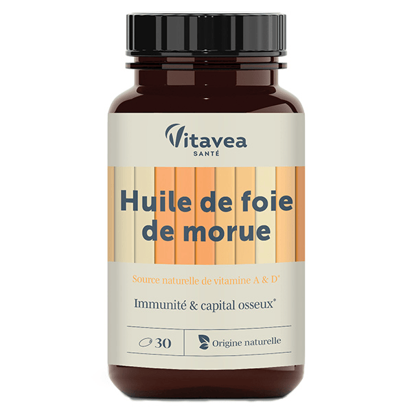 Nutrisanté Les Nutri'Sentiels Huile de Foie de Morue Vitamine D - 30 capsules