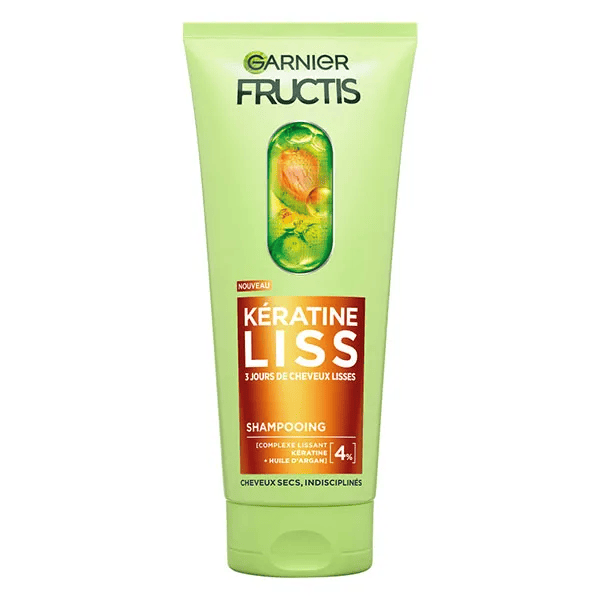 Fructis Kératine Liss Shampooing enrichie en kératine végétale 200ml