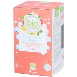 BioNutrisanté Infusion Froide Detox Saveur Pamplemousse & Fleur d'oranger en sachets