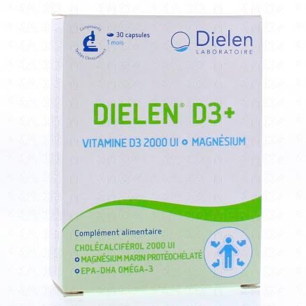 D3+ - Vitamine D3 2000ui + magnésium x30 comprimés