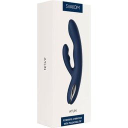 Aylin Powerful Vibrator With Pulsating Tip Dark Blue 1ut