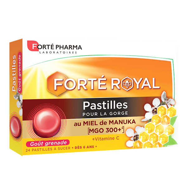 FortéRoyal Pastilles Gorge Miel de Manuka Vitamine C 24 pastilles