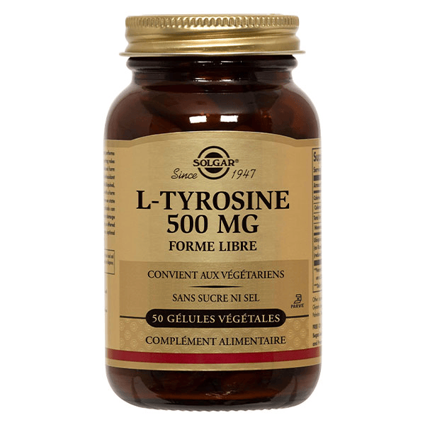 L-Tyrosine 500mg 50 gélules végétales
