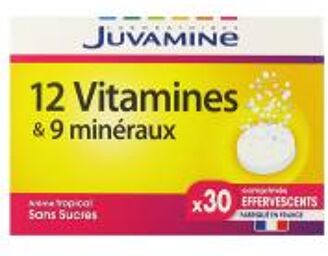 12 Vitamines + 9 Minéraux 30 Comprimés Effervescents - Boîte 30 comprimés effervescents