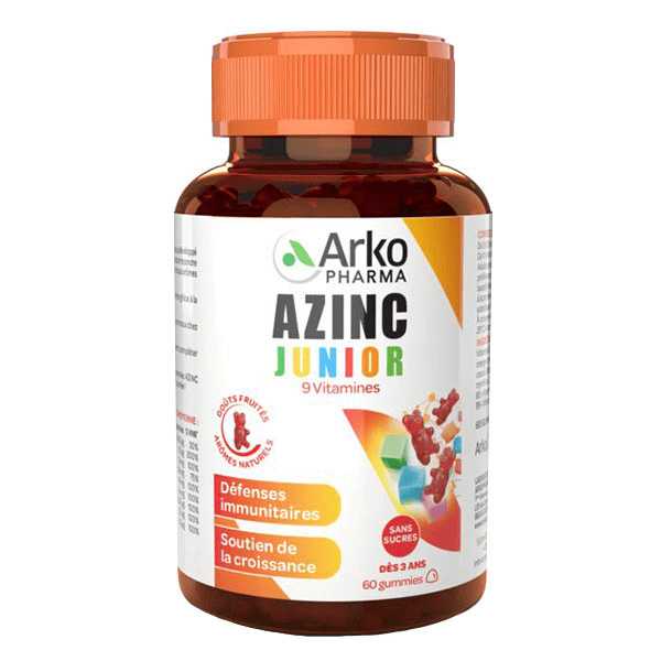 Azinc Junior Croissance pot de 60 gummies