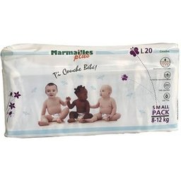 Plus Couches bébé taille L20 (8-12kgs) 20 couches