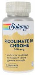 Picolinate de Chrome 200 mcg 50 Comprimés - Pot 50 comprimés
