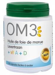 Huile de Foie de Morue Vit a + d - 120 Capsules - Boîte 120 capsules