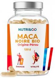 Nutri&Co; Maca Noire Bio 120 Gélules - Pot 120 gélules
