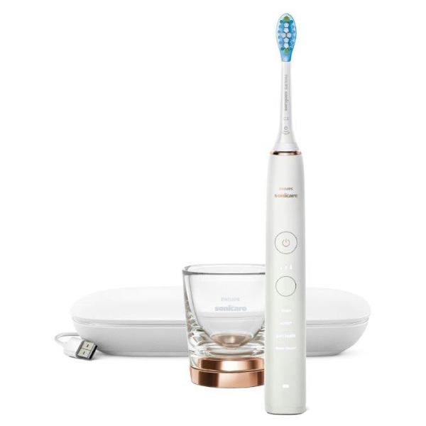 Sonicare DiamondClean Brosse à Dents Electrique Rechargeable Blanche et Or HX9911/94