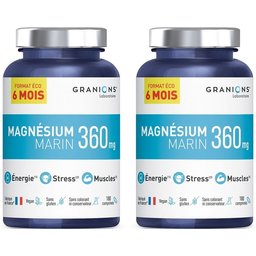 Granions Magnésium Marin  360 mg - Format Eco 6 mois - 180 Comprimés