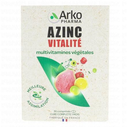 Azinc Vitalité multivitamines végétales 30 comprimés