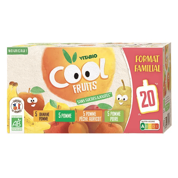 Cool Fruits Multiparfums Format familial 4 recettes 20 gourdes x 90g