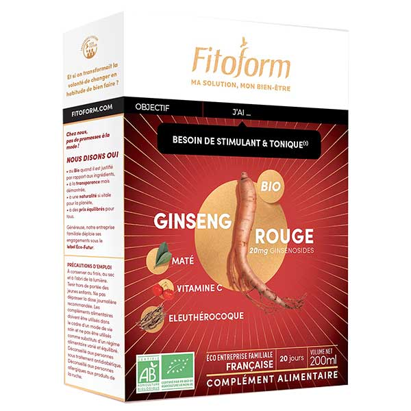 Ginseng Rouge Bio 20 ampoules
