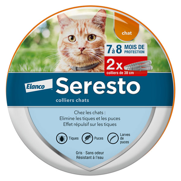 Chat Collier Anti-Puces et Anti-Tiques 2 unités