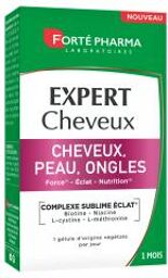 Forté Pharma Expert Cheveux Peau, Ongles & Cheveux 30 Gélules - Boîte 2 blisters de 15 comprimés