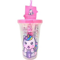 Pack Enfant Gobelet Paille Licorne Kawaï