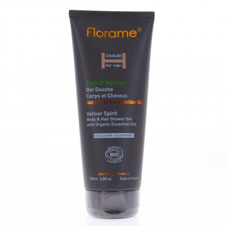 Homme Gel douche corps et cheveux bio Esprit Vétiver tube 200ml