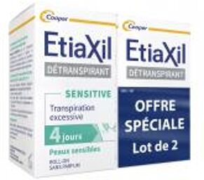 Détranspirant Sensitive Aisselles Peaux Sensibles Roll-On Lot de 2 x 15 ml - Lot 2 x 15 ml