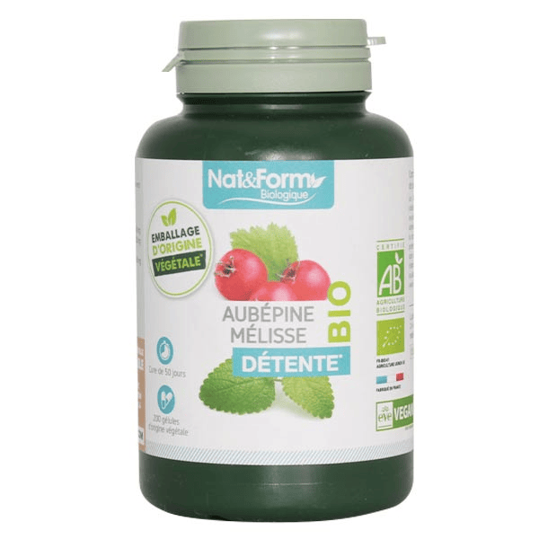 Bio Aubépine Mélisse 200 gélules végétales